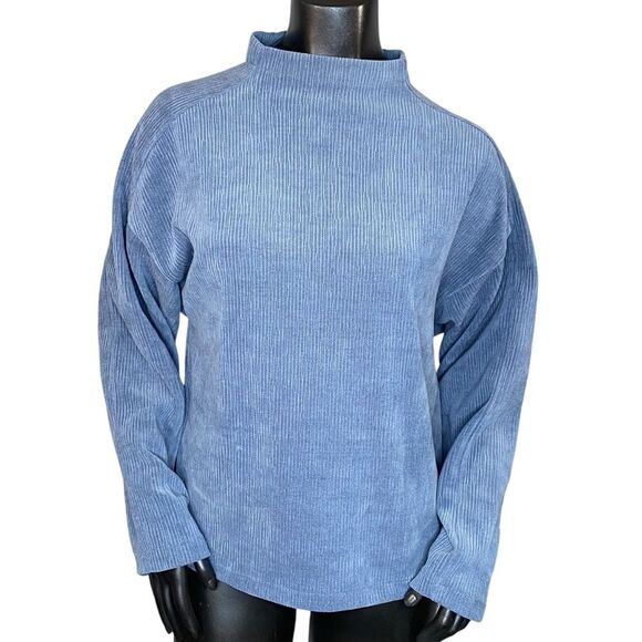 Madewell Jacquard Funnel Neck Sweater Long Sleeve Women Size Medium Baggy Sleeve - Picture 1 of 5